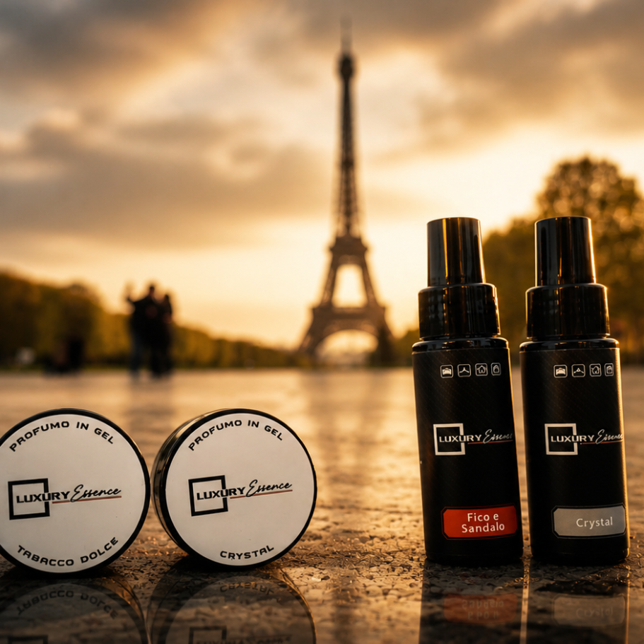 TOUR EIFFEL CON PROFUMI LUXURY ESSENCE IN PRIMO PIAMO TOUR EIFFEL CON PROFUMI LUXURY ESSENCE IN PRIMO PIAMO